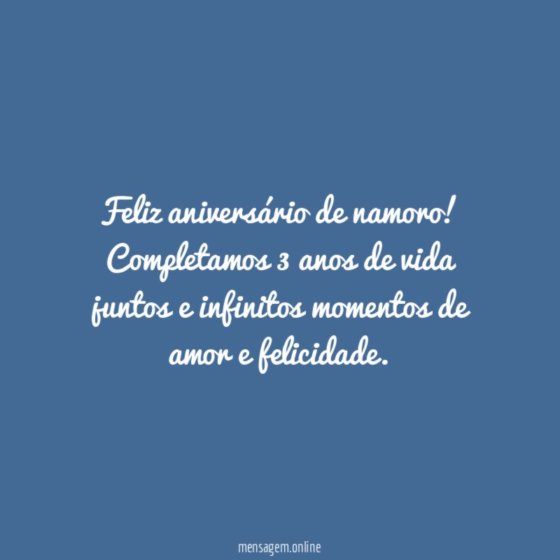 3 anos de amor e felicidade