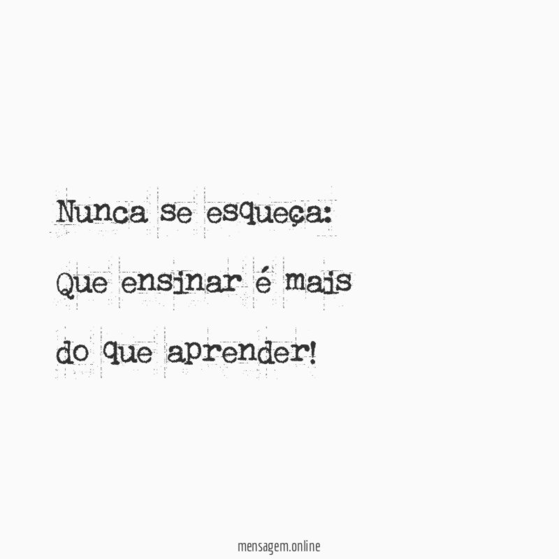 Nunca se esqueça