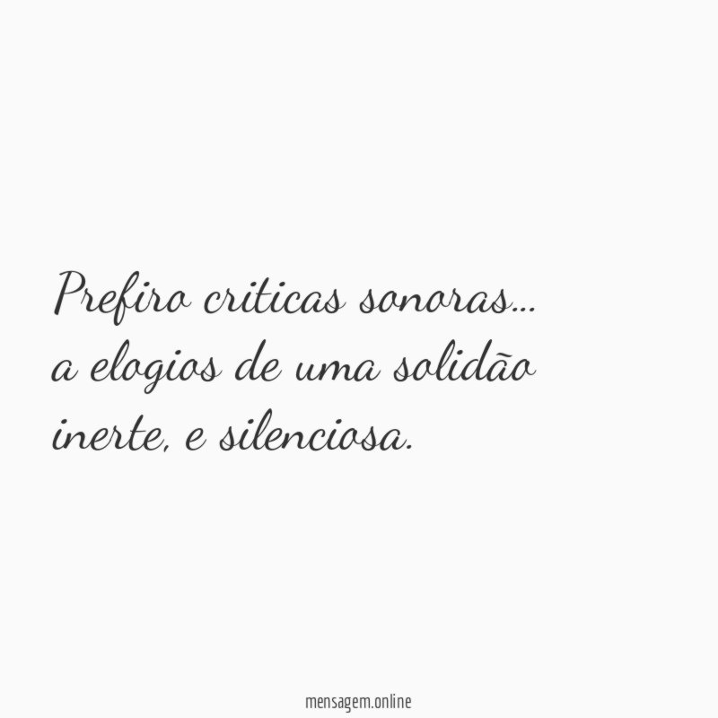 Prefiro criticas sonoras