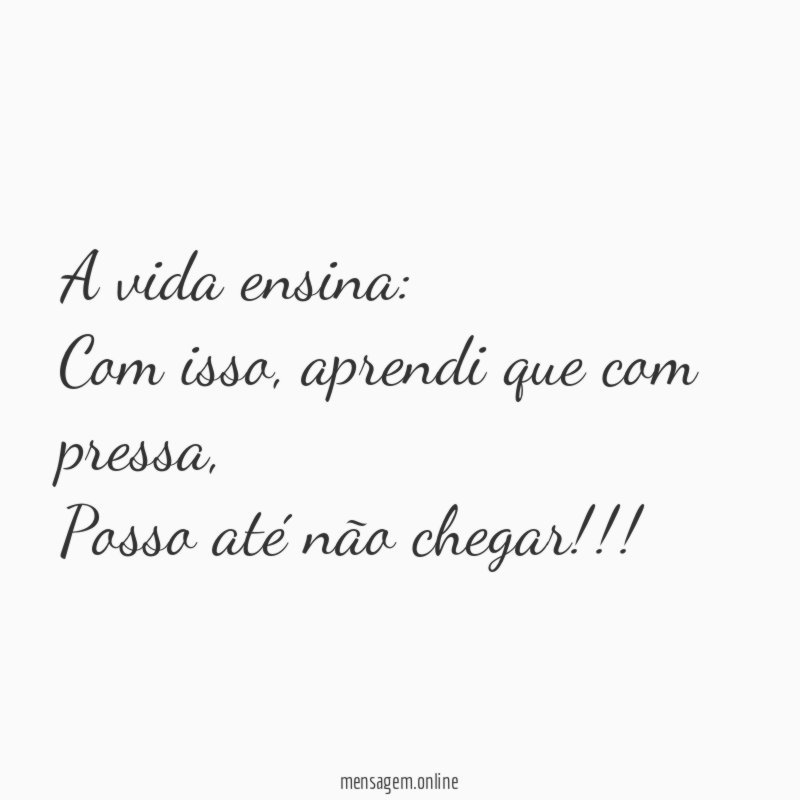 A vida ensina