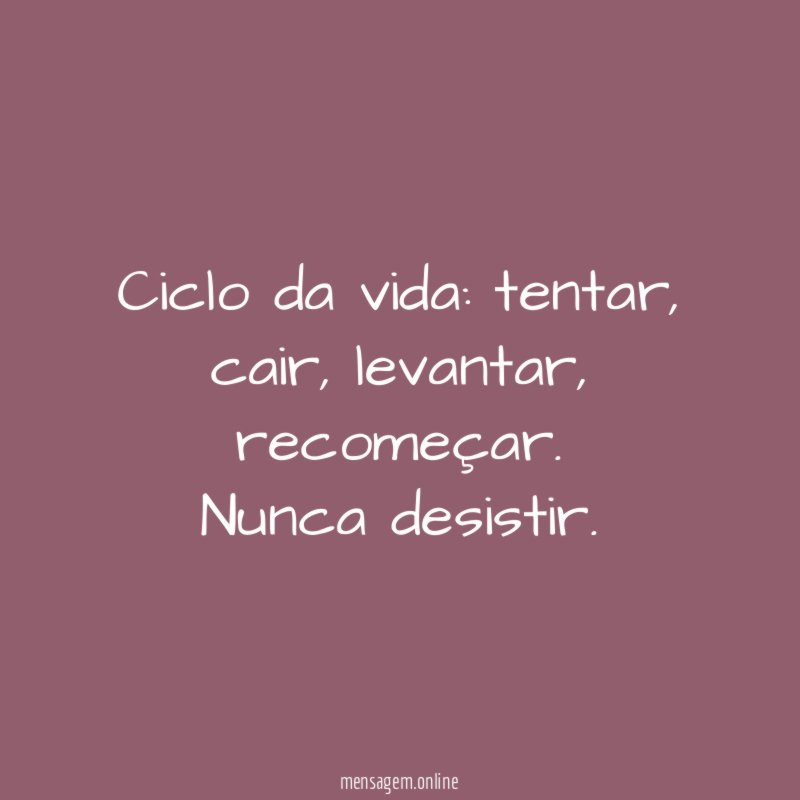 Ciclo da vida