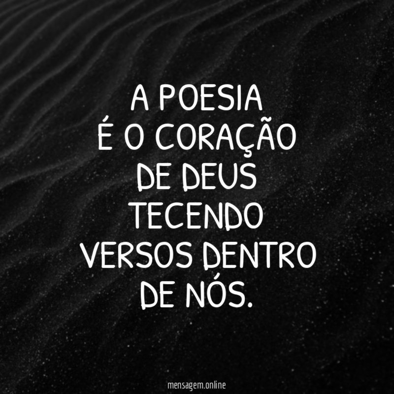 A poesia