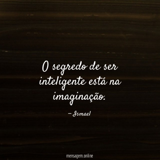 O segredo de ser inteligente está na imaginação