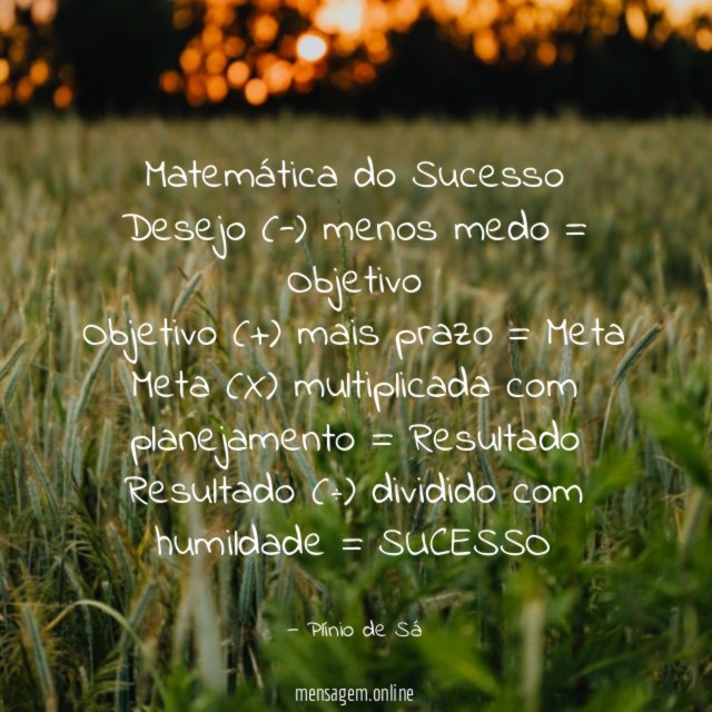 Matemática do Sucesso