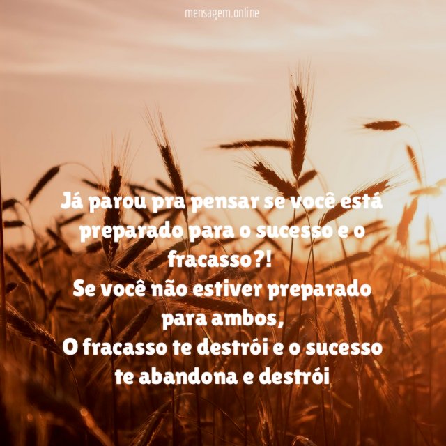 Já parou pra pensar se você está preparado