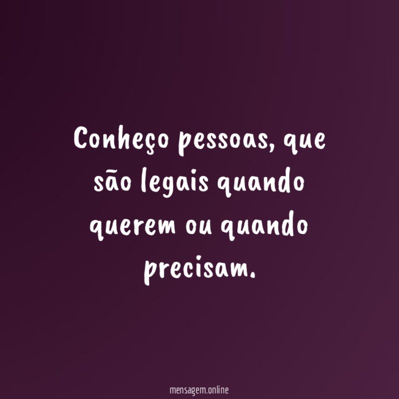 Conheço pessoas