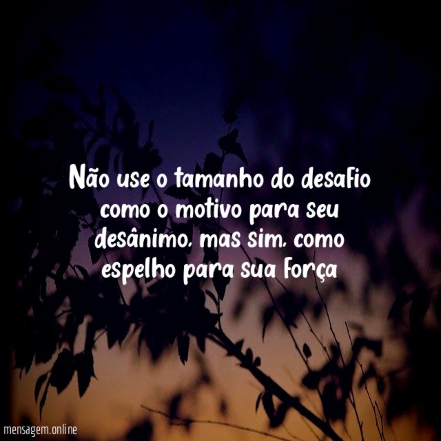 Não use o tamanho do desafio como