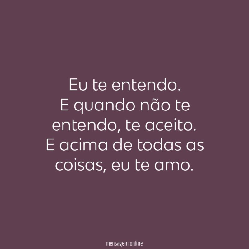 Eu te entendo