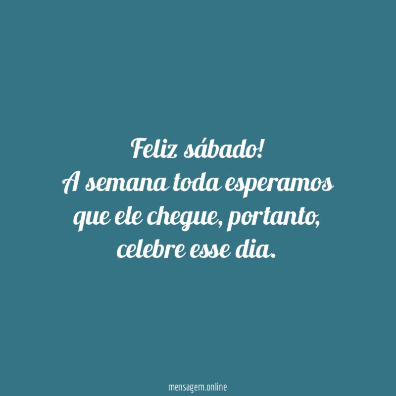 Feliz sábado