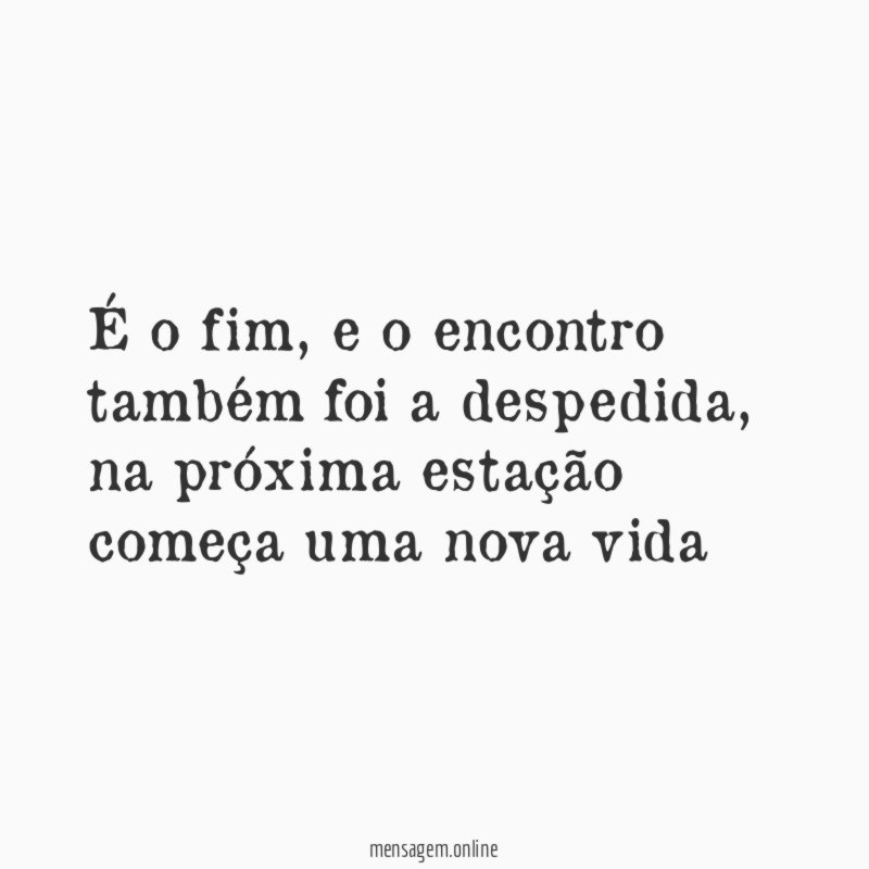 É o fim