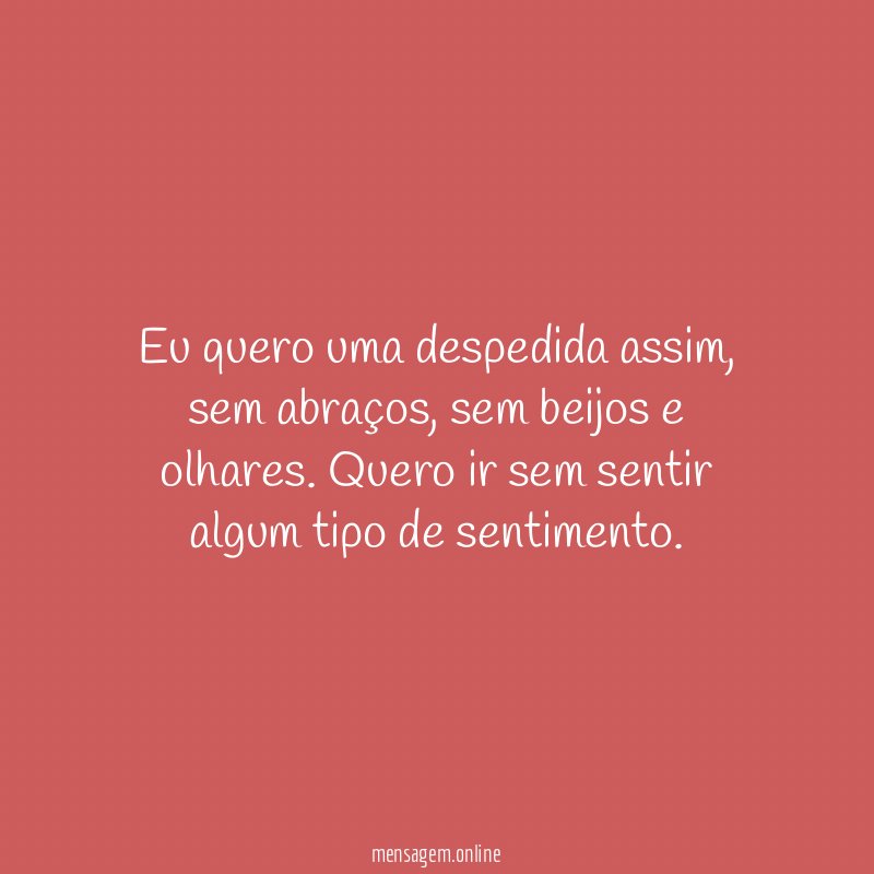 Eu quero uma despedida assim