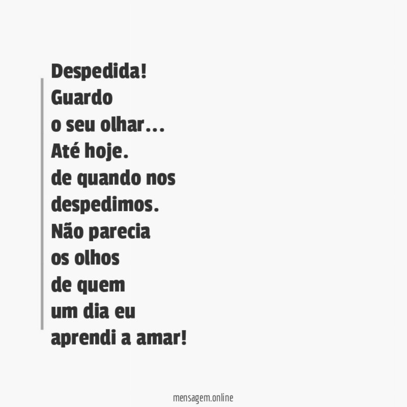 Despedida!