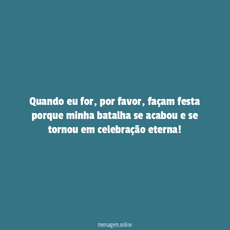 Quando eu for