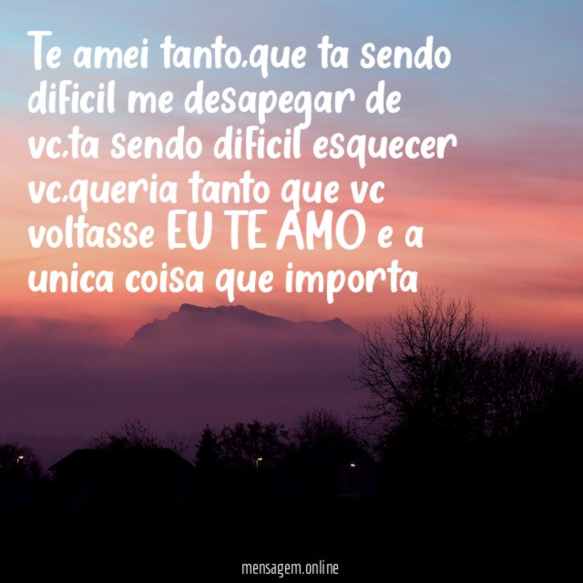 te amei tanto