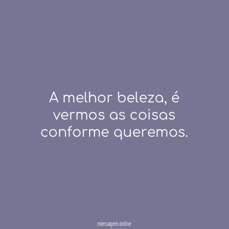 A melhor beleza