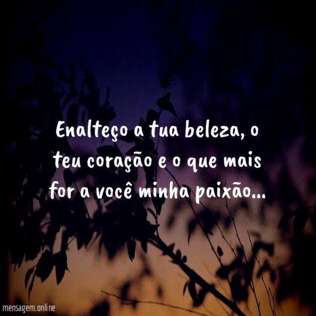 Enalteço a tua beleza