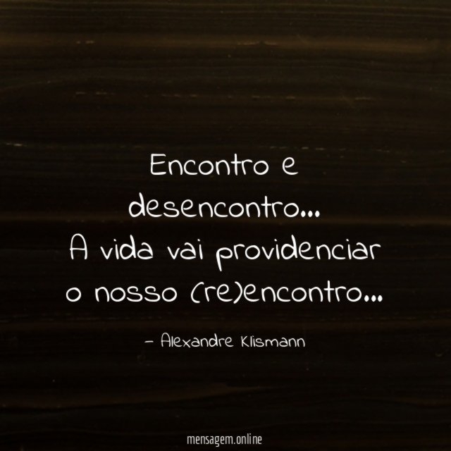 Encontro e desencontro