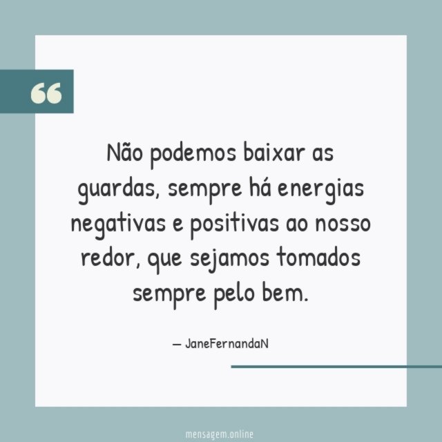Não podemos baixar as guardas