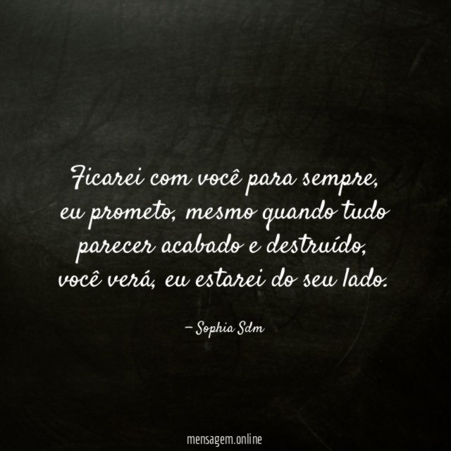 Ficarei com você para sempre