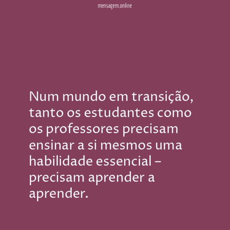 Num mundo em transição