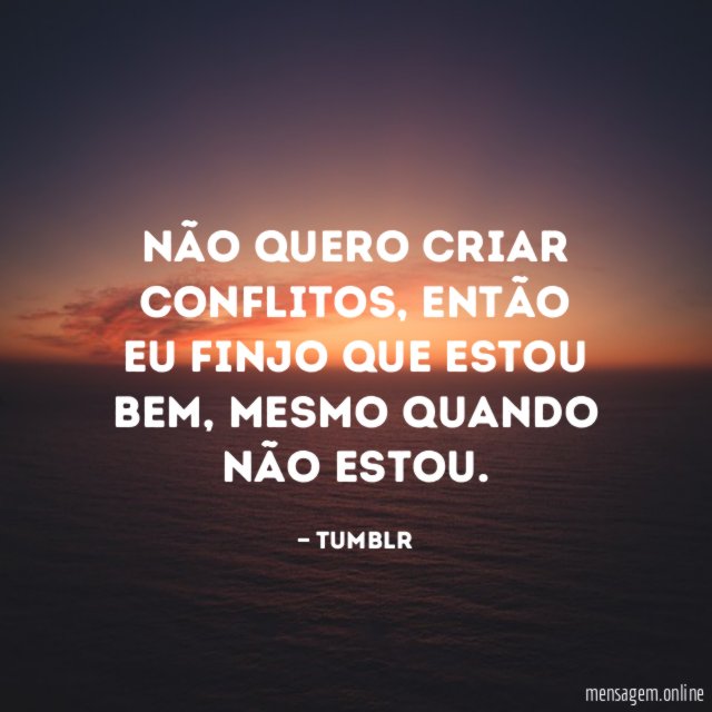 Não quero criar conflitos
