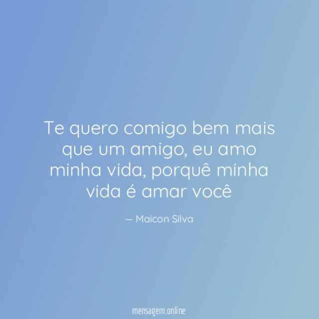 Te quero comigo bem mais que um amigo