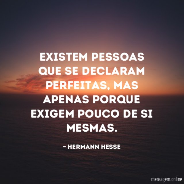 Existem pessoas que se declaram perfeitas