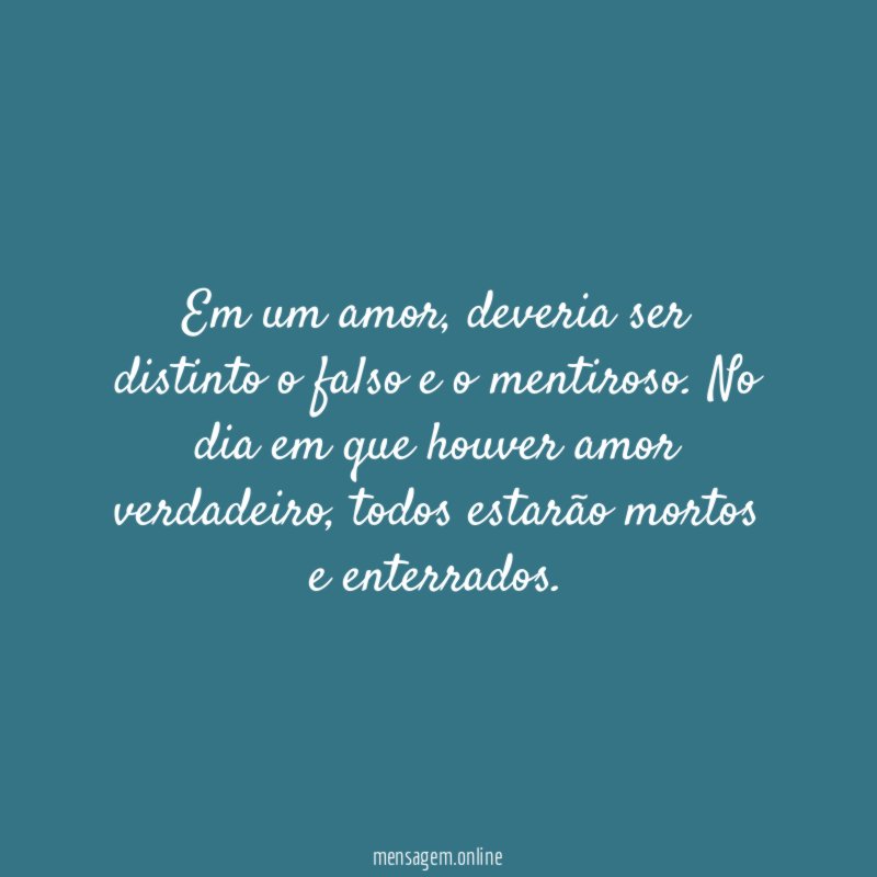Em um amor