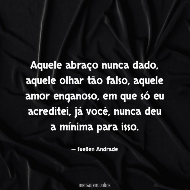 Aquele abraço nunca dado
