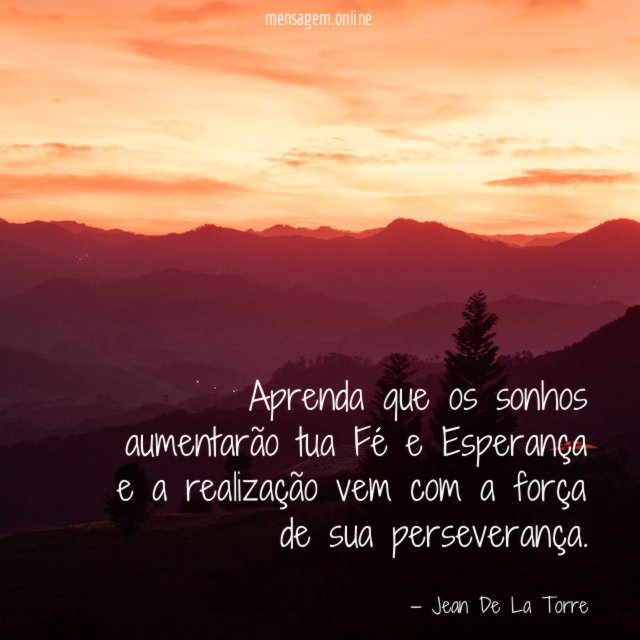 Aprenda que os sonhos aumentarão tua Fé