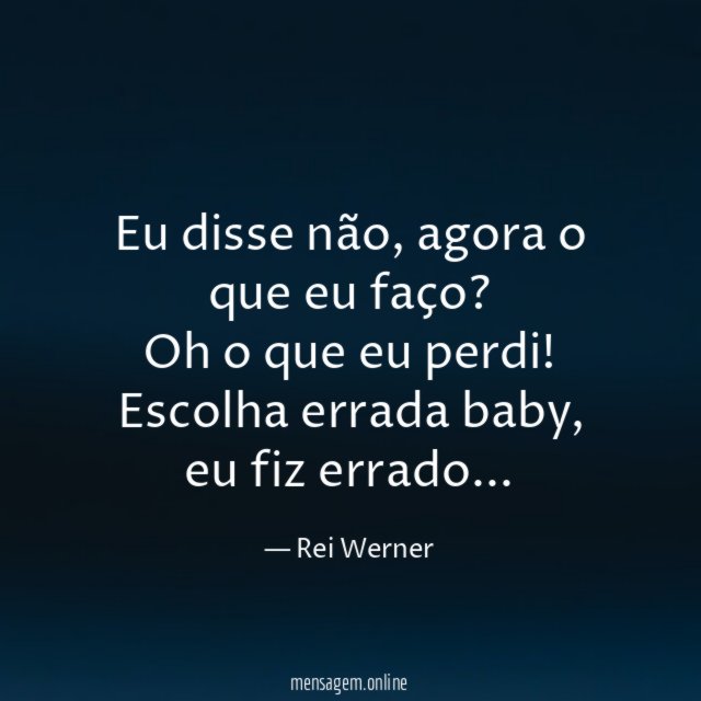 Eu disse não