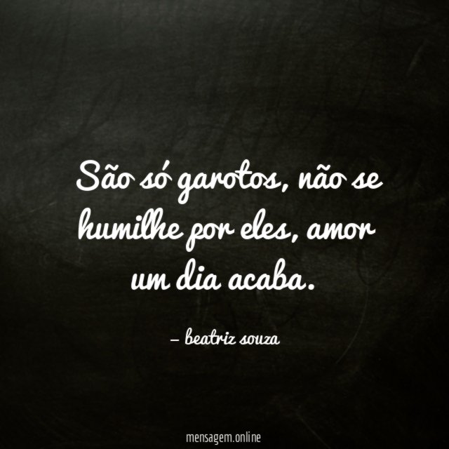 São só garotos