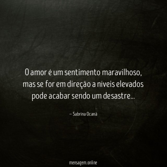 O amor é um sentimento maravilhoso