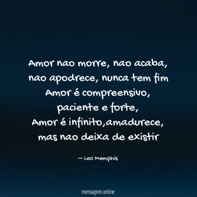 Amor nao morre