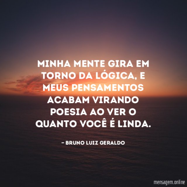 Minha mente gira em torno da lógica