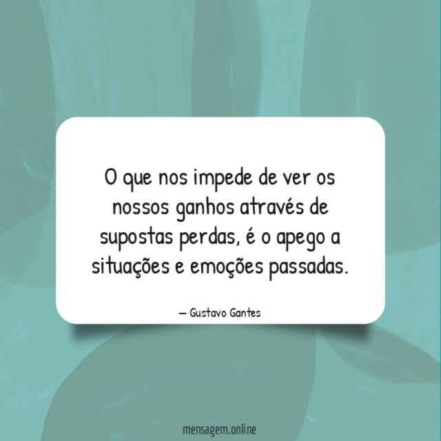 O que nos impede de ver os nossos