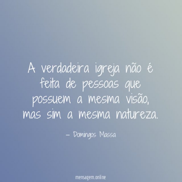 A verdadeira igreja não é feita de pessoas