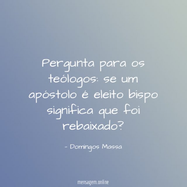Pergunta para os teólogos