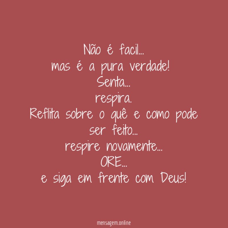 Não é facil