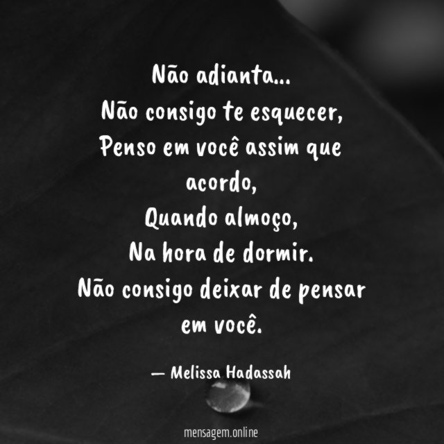 Não adianta