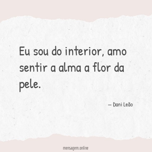 Eu sou do interior
