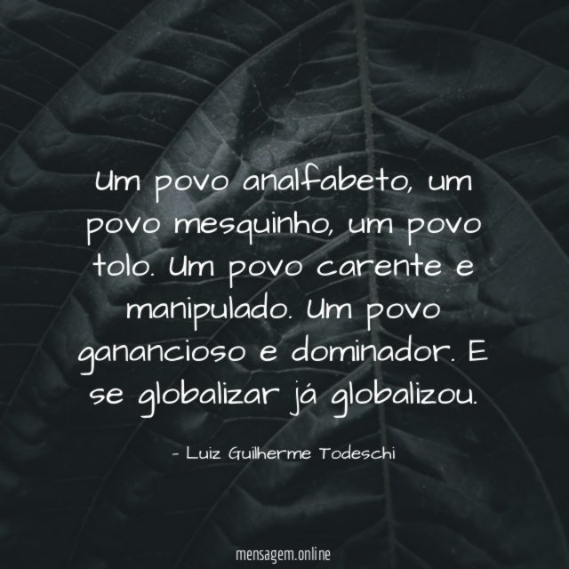 Um povo analfabeto