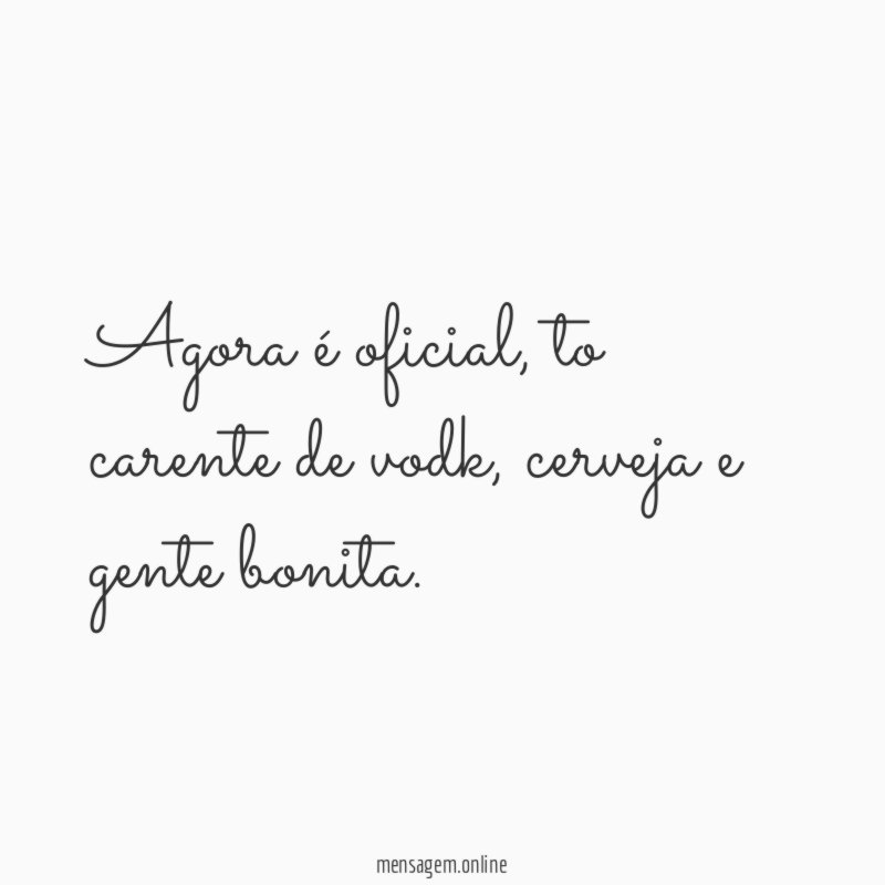 Agora é oficial