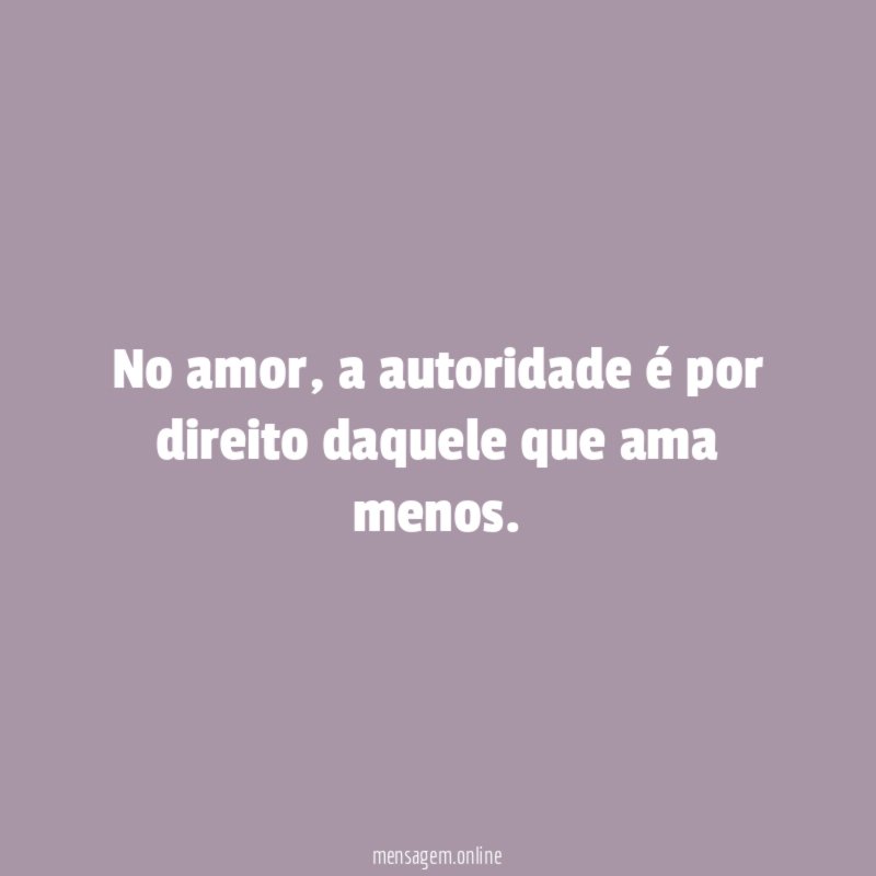 No amor