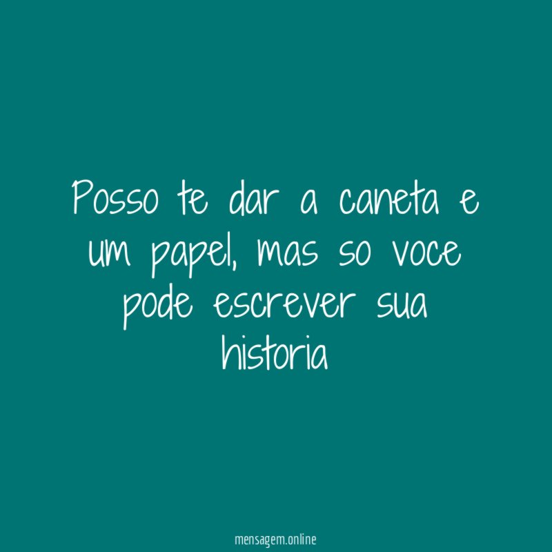 posso te dar a caneta e um papel