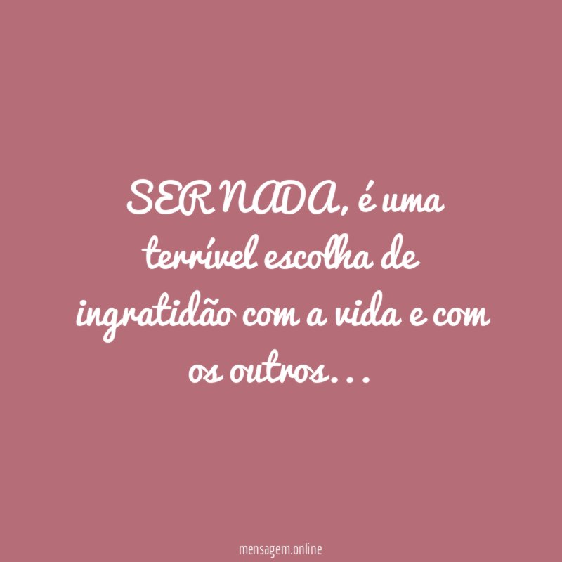SER NADA