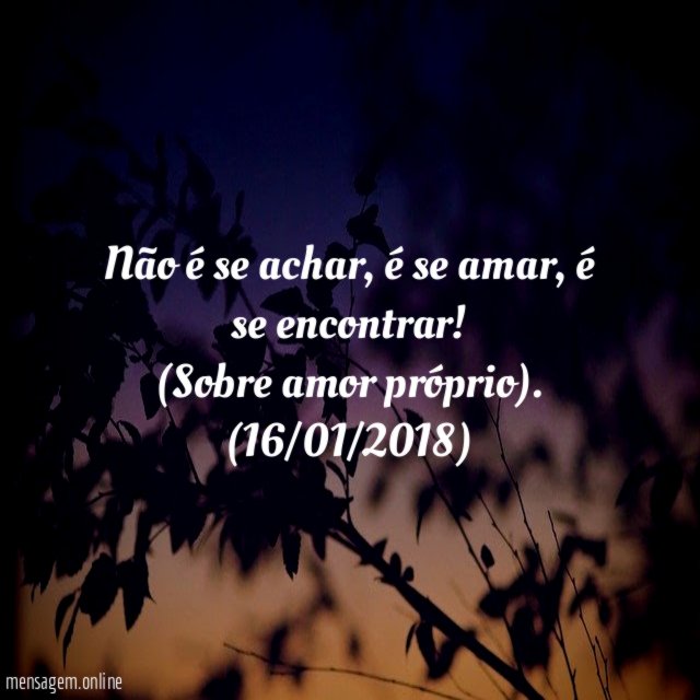 Não é se achar