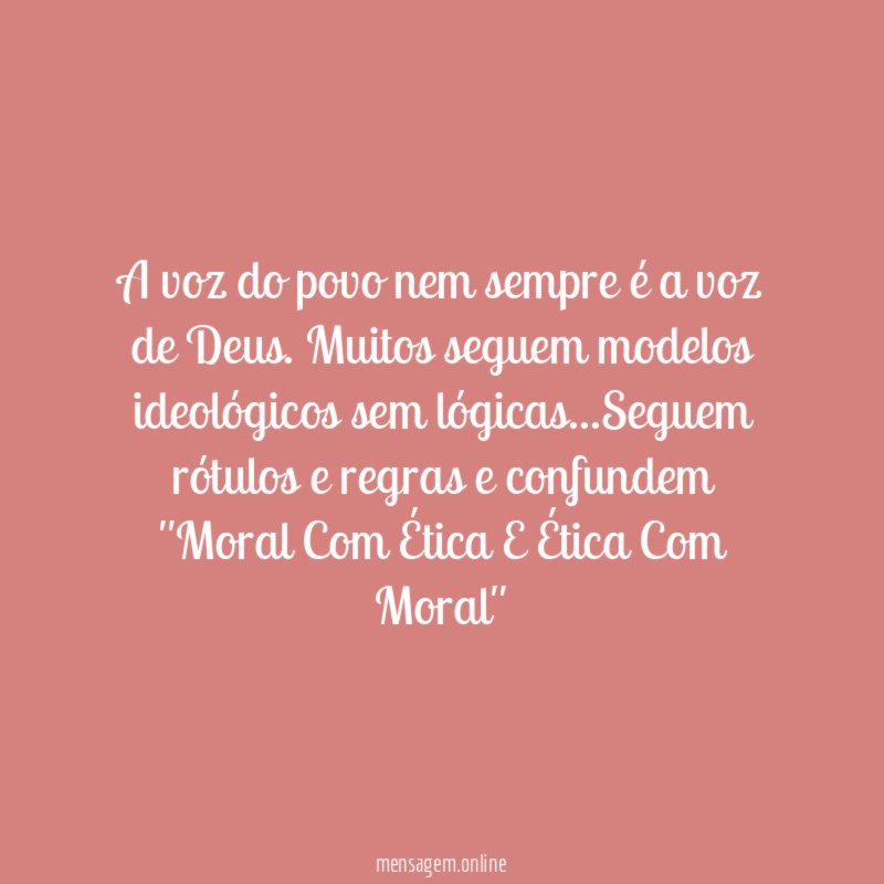 A voz do povo nem sempre é a voz de Deus