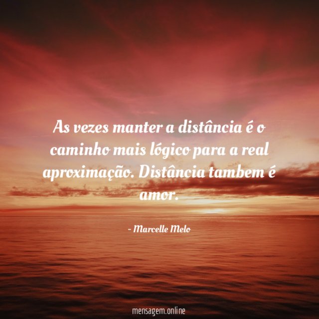 As vezes manter a distância é o caminho