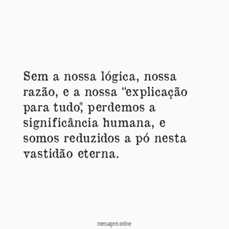 Sem a nossa lógica